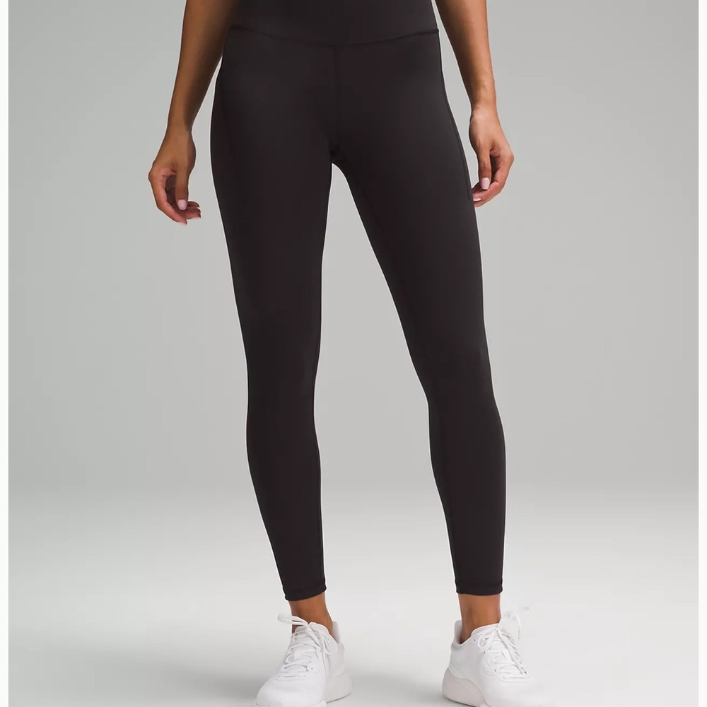Lululemon Wunder Train HR Pant 25” in distressed twill/black color NWT